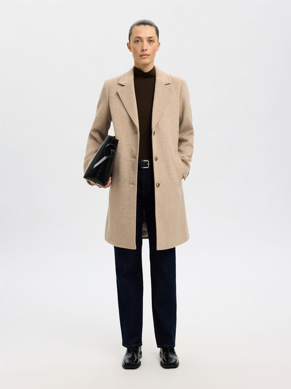 SLFSasja Wool Blend-sandshell