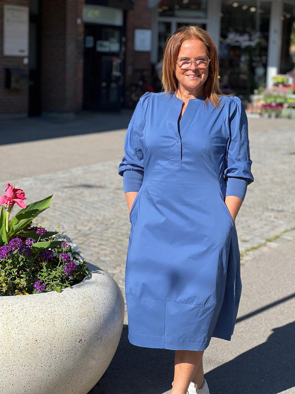 Cuantoinette 3/4 Sleeve Dress-biljou blue