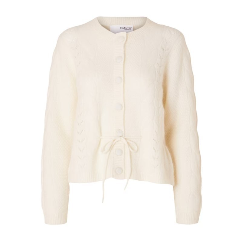 SLFVera Ls Knit Belt Cardigan -birch