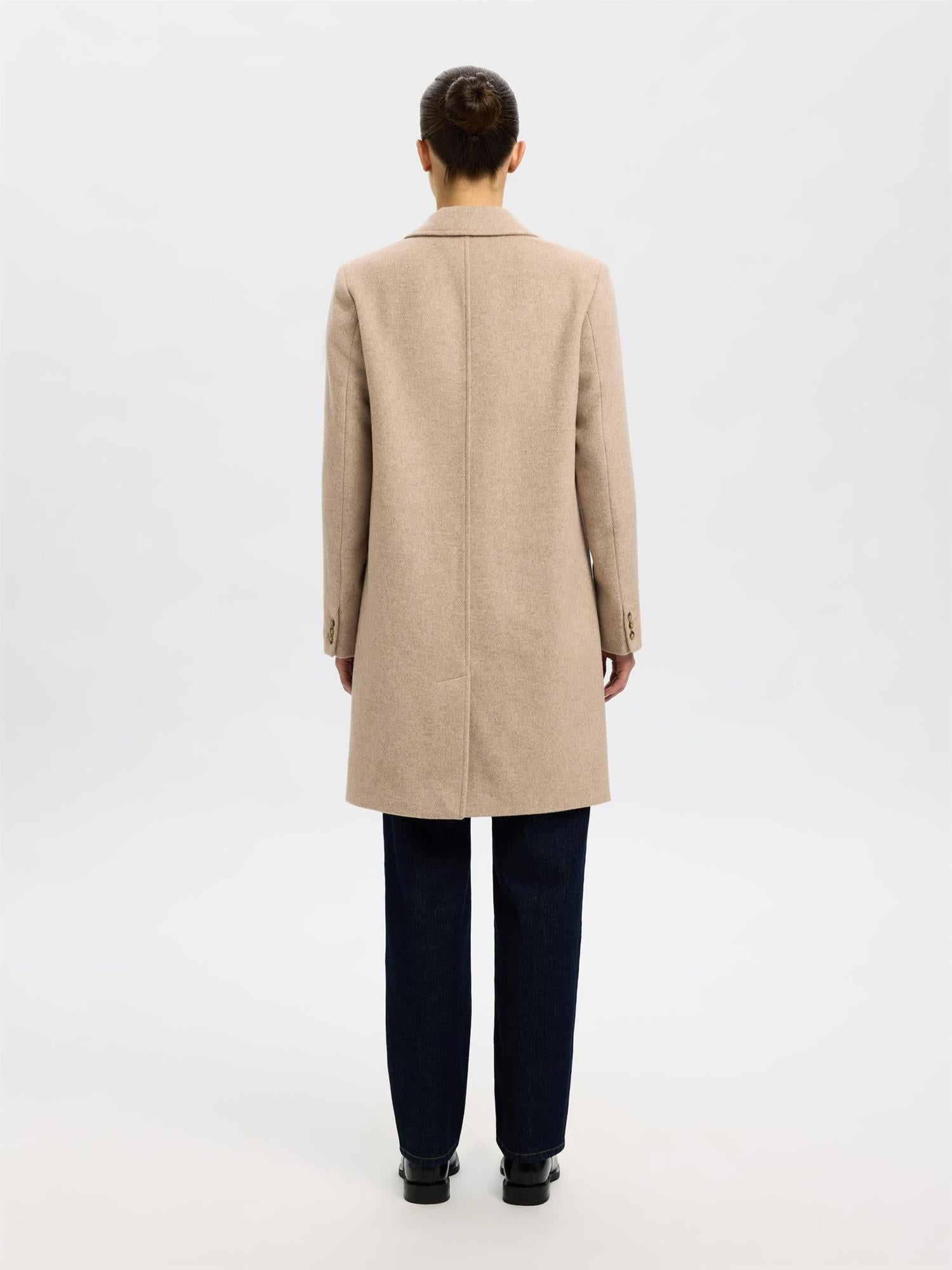 SLFSasja Wool Blend-sandshell
