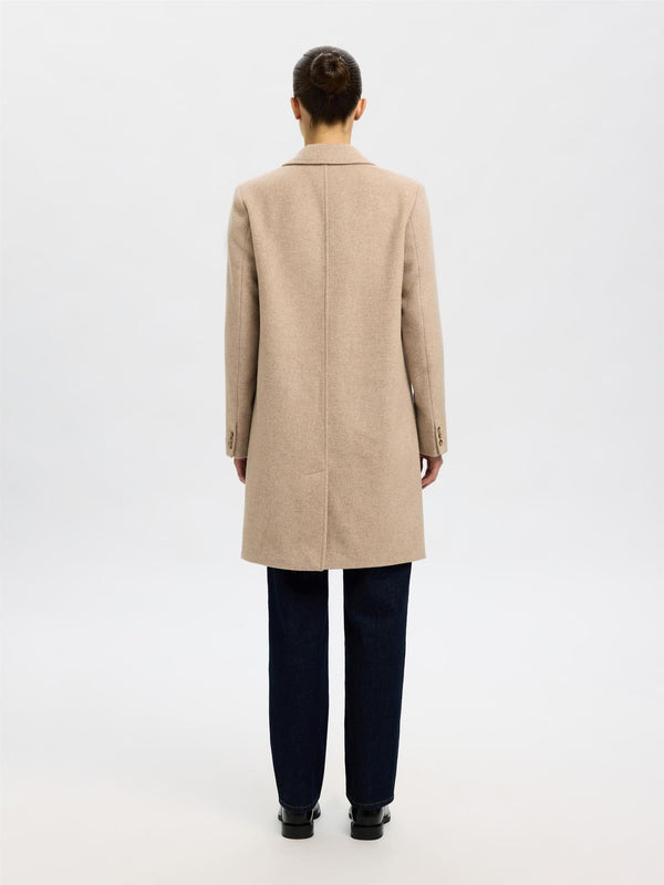 SLFSasja Wool Blend-sandshell